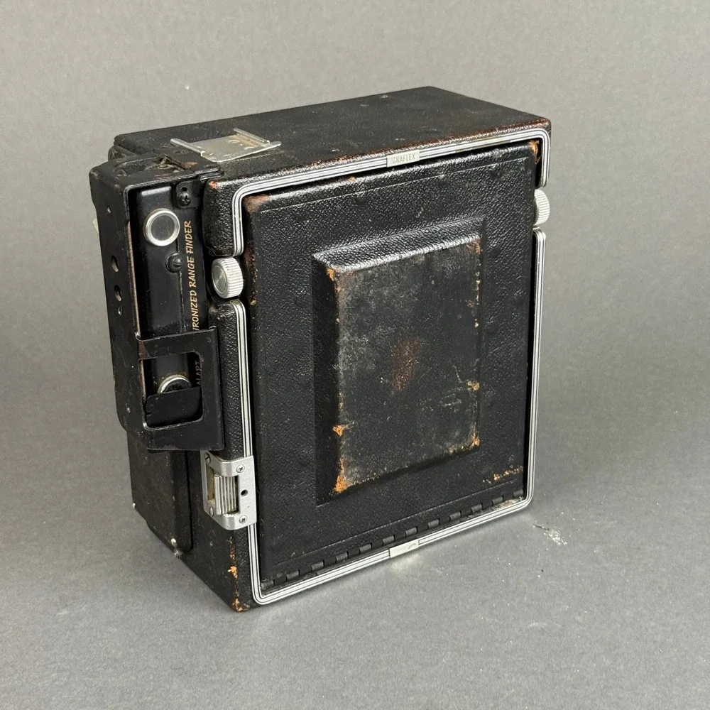 Graflex Speed Graphic Vintage 4x5 Press Camera Kalart Range Finder - For parts